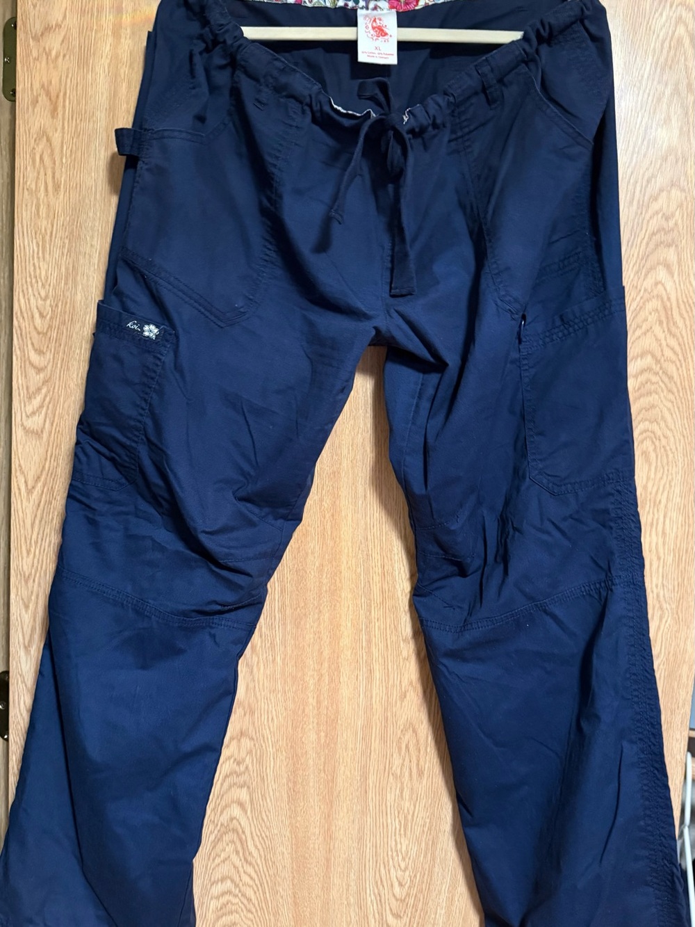 koi Women's Navy Boot Cut Scrub Pants